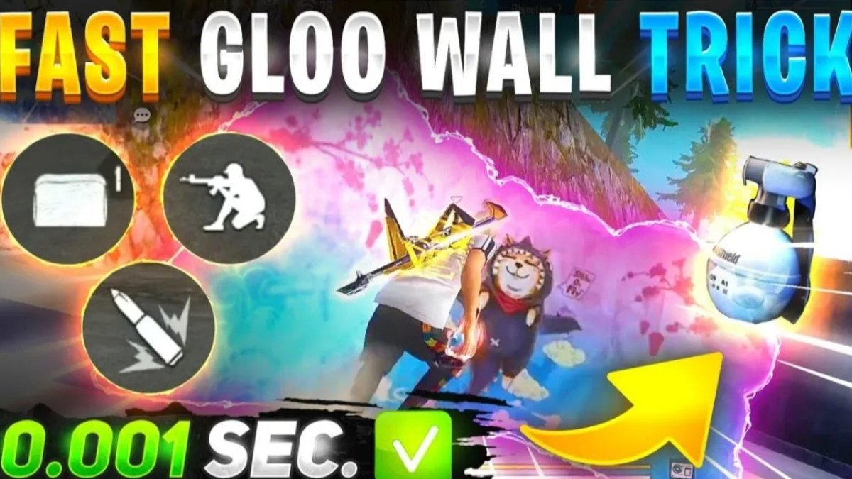 Free Fire में Gloo Wall Trick से बनो Rush God Instant कवर और Fast रिफ्लेक्स का कमाल