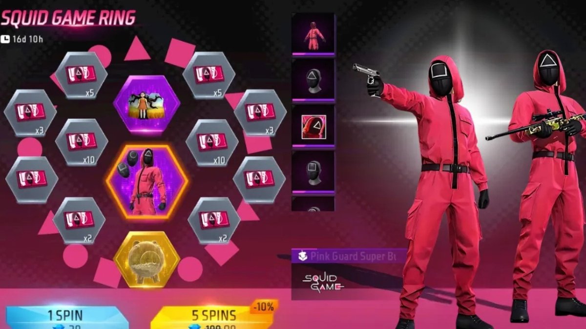 Free Fire Max में Squid Game Ring Event का जबरदस्त धमाका, जानिए इनाम और पूरी जानकारी