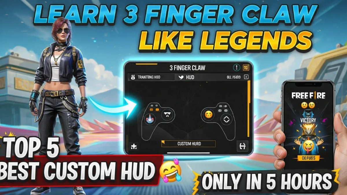 Free Fire में जीत की चाबी जानिए 3 फिंगर Custom HUD सेटिंग्स का जादू